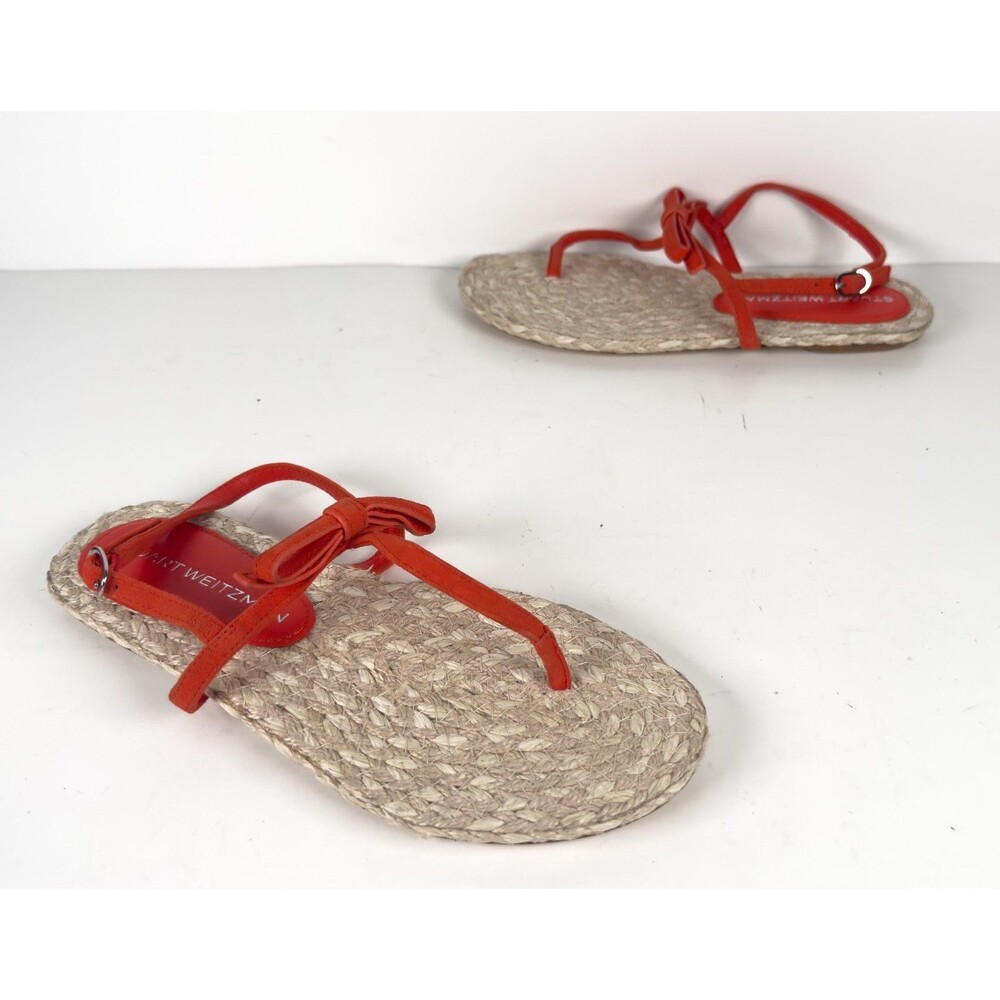 Stuart Weitzman Felicity Red Espadrille Slingback Women's Sandals US 7.5